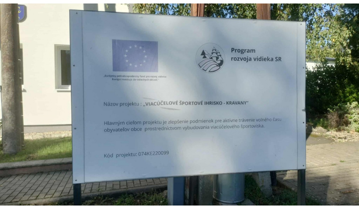 Viacúčelové športové ihrisko - Kravany